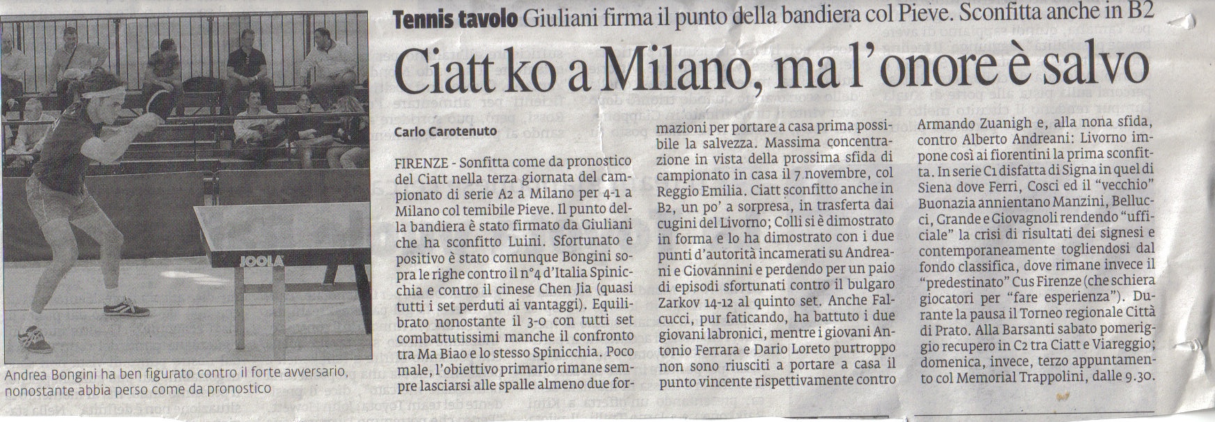 corriere di firenze articolo 22-10-2009